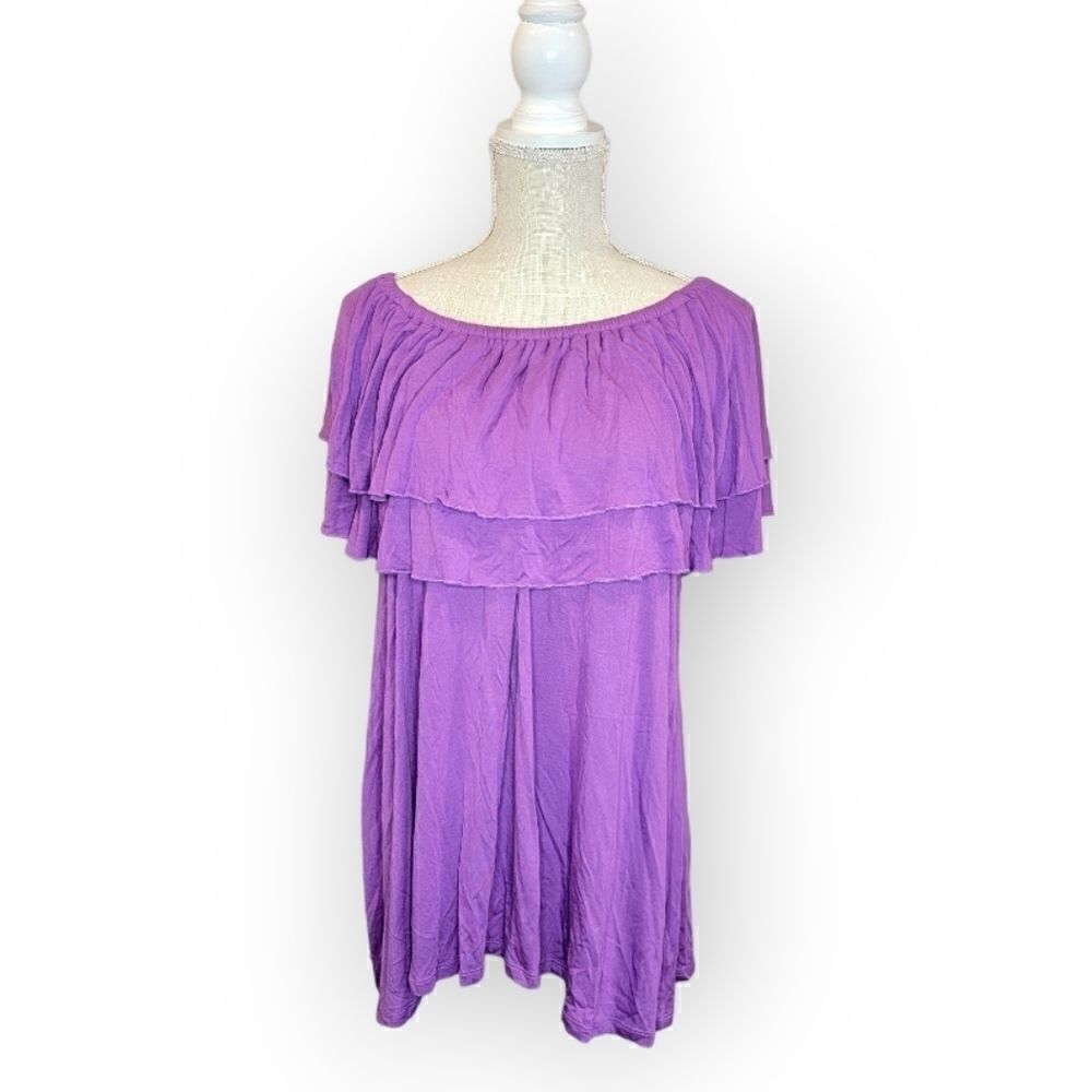 New Context Purple Blouse Top 1X